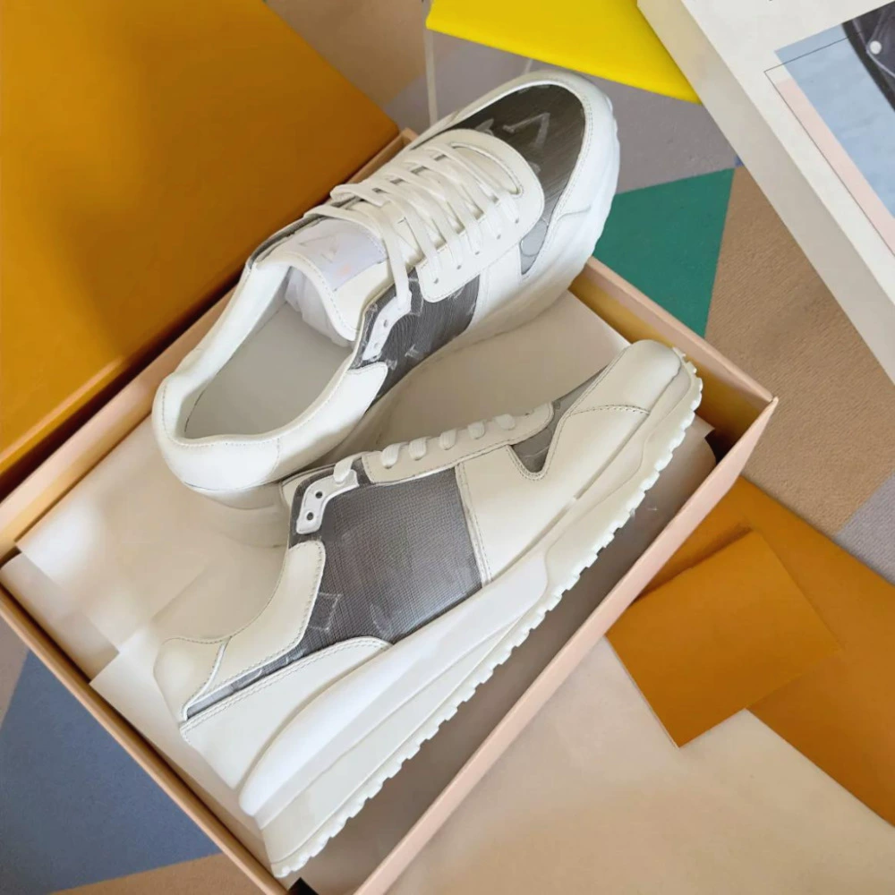 Спотовые новые мужские и женские повседневные ботинки для папы кожаные штамповки удобные и дышащие низкопробные кроссовки с толстой подошвой спортивные кроссовки