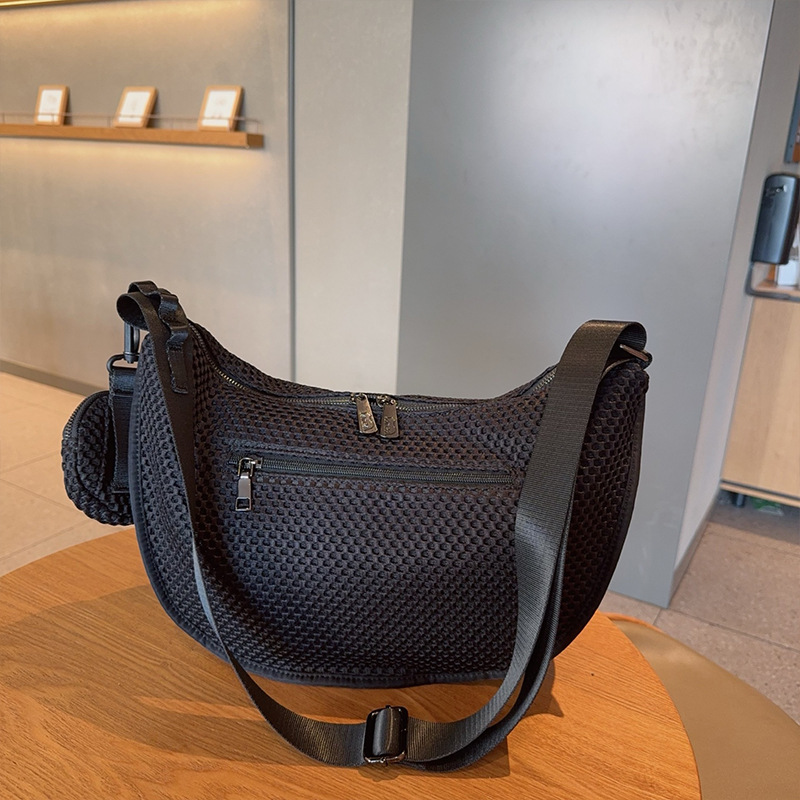 Mochila de moda de malla de moda, bolso de hombro de moda, bolso casual, bolso de viaje de gran capacidad con bolso de cambio