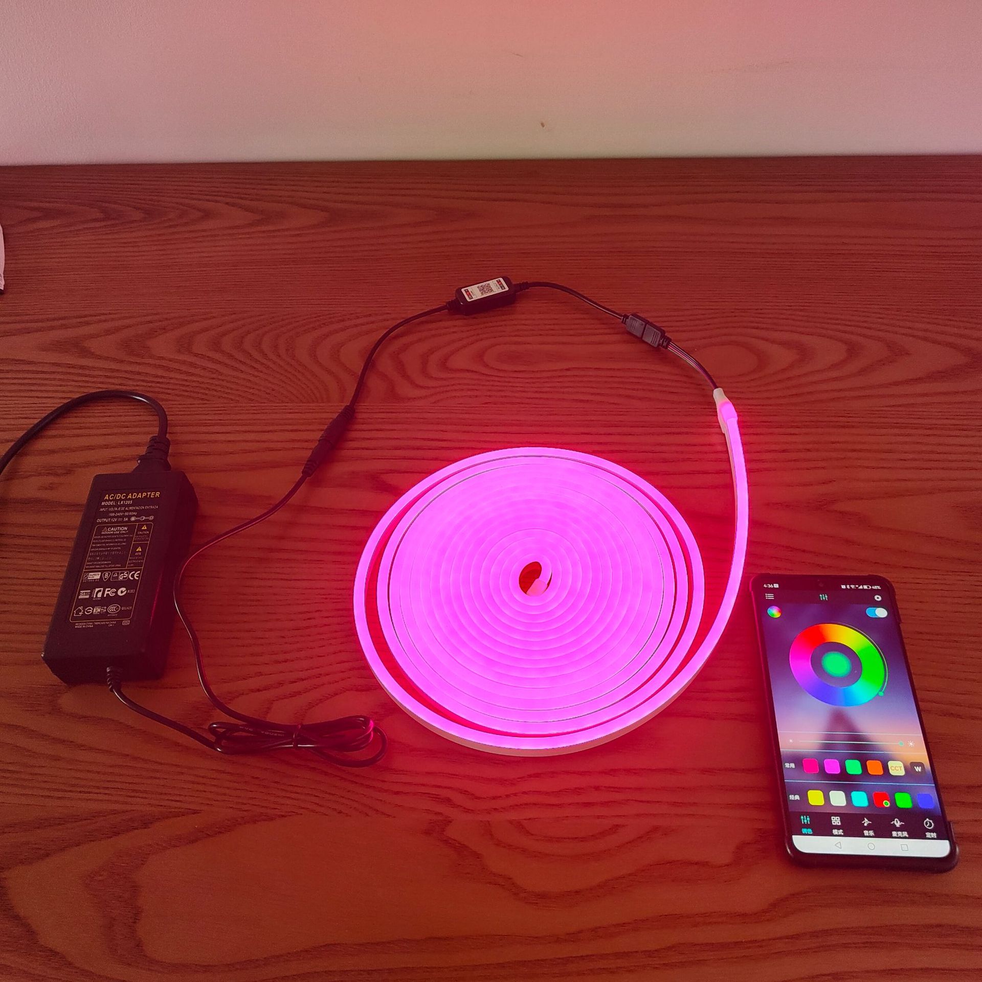 Multicolored LED Neon Strip Lights