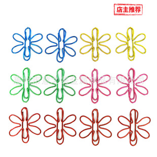 Cross-Border Hot-Selling Colorful Rice-Shaped Paper Clips, Flower-Shaped Binder Clips, Creative and Interesting Paper Clips, Office Supplies, Paper Clips