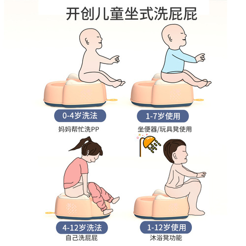 Baby buttock cleaning magic, suitable for boys and girls, babies, children's buttocks washing basin, newborn buttocks washing seat, potty