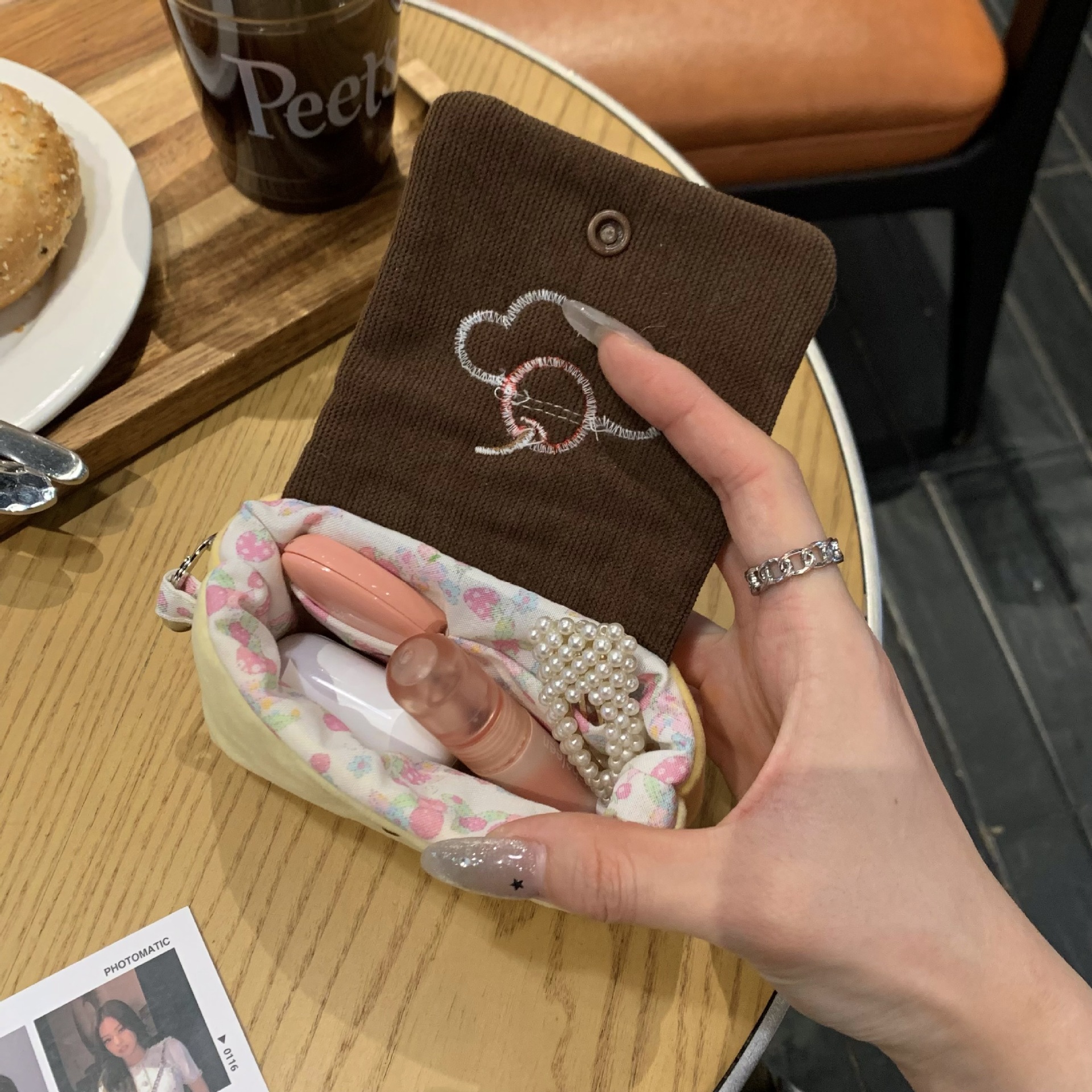 Cute Cherry Pudding Coin Purse Cartoon Mini Plush Portable Small Wallet Multifunctional Storage Card Holder Earphone Bag_maomaolike.com
