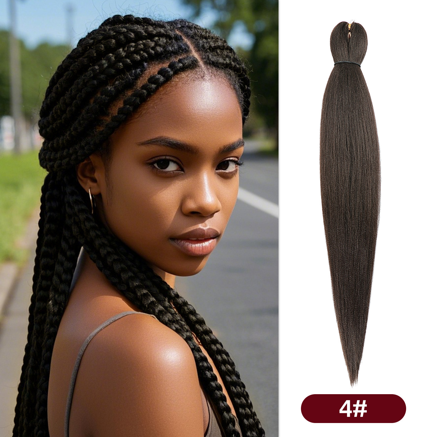 Pelucas de trenzas grandes EZ para actuaciones, populares en línea, trenzas versátiles para mujeres africanas, rastas de fibra sintética de colores al por mayor, muy vendidas en África.