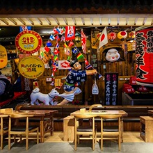 深夜食堂壁纸日本餐饮酒店居酒屋背景墙壁画不干胶日本食品壁纸贴
