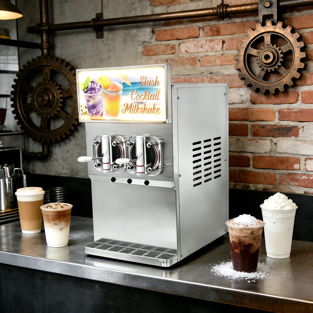 100L / h máquina de batido de barro de escritorio de alta producción comercial multi-sabor batido de leche máquina de fabricación de bebidas frías en todo uno