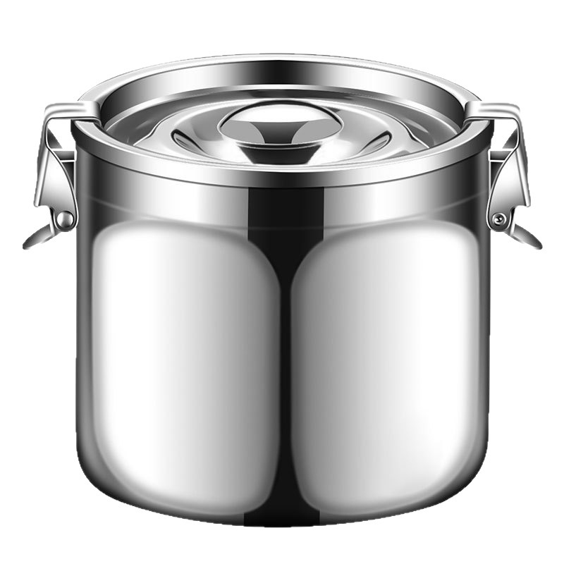 304 ステンレス鋼コーヒー豆密封缶二層漏れ防止茶保存缶大容量ドライフルーツと穀物密封ボックス|undefined