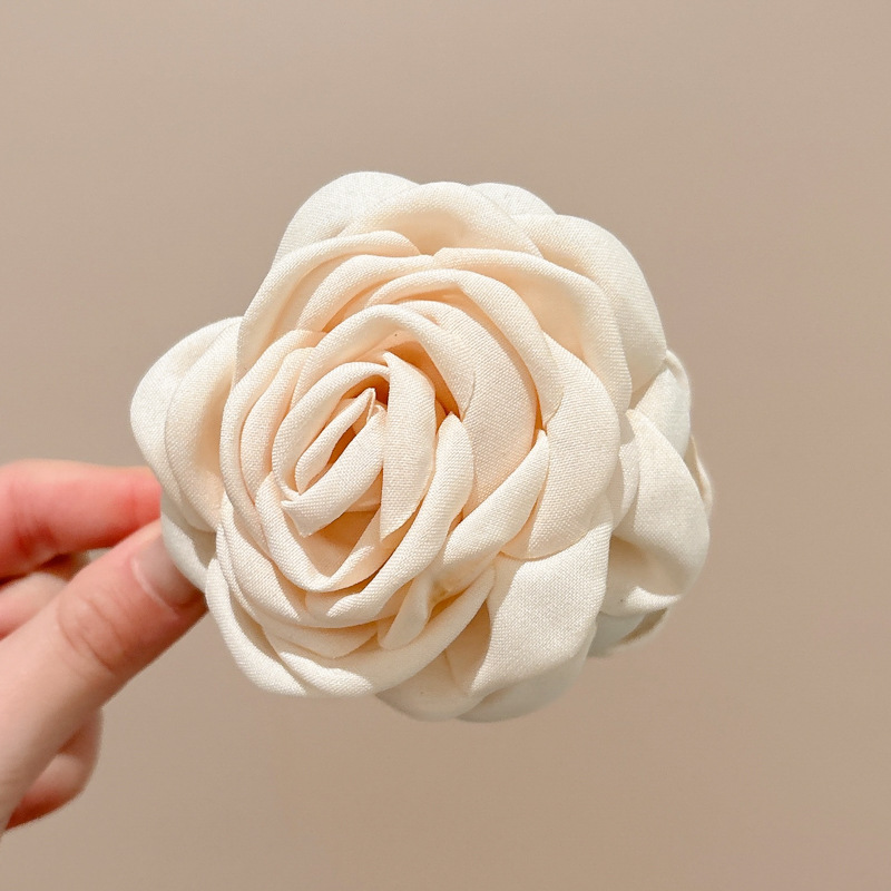 Camellia clip de cabello de tiburón clip de cabello de cabello de mujer detrás de la cabeza pequeña clip de cabello nuevo estilo chino de alta calidad clip de cabello de flores
