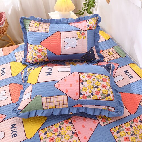 Summer Pillowcases Wholesale Pillowcases Autumn/Winter Quilted Corner Pillowcases with Cotton Edge Student Dormitory Children Single Double Gift