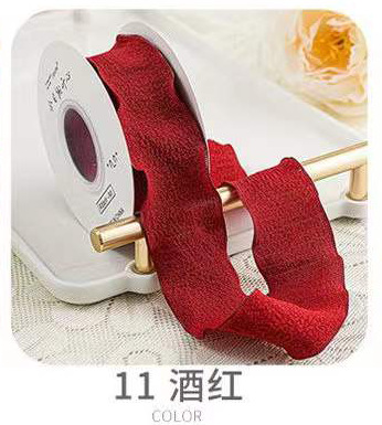 4cm volantes cinta plisada Lino avanzada fishtail hilo flor hornear caja de regalo embalaje cinta ropa Accesorios