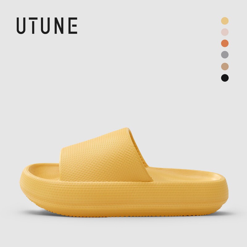 Home Slippers for Women and Men, Summer Outdoor Slippers with a Soft Feel, Couple's Bathroom Non-Slip Fashionable Thick-Soled Sandals