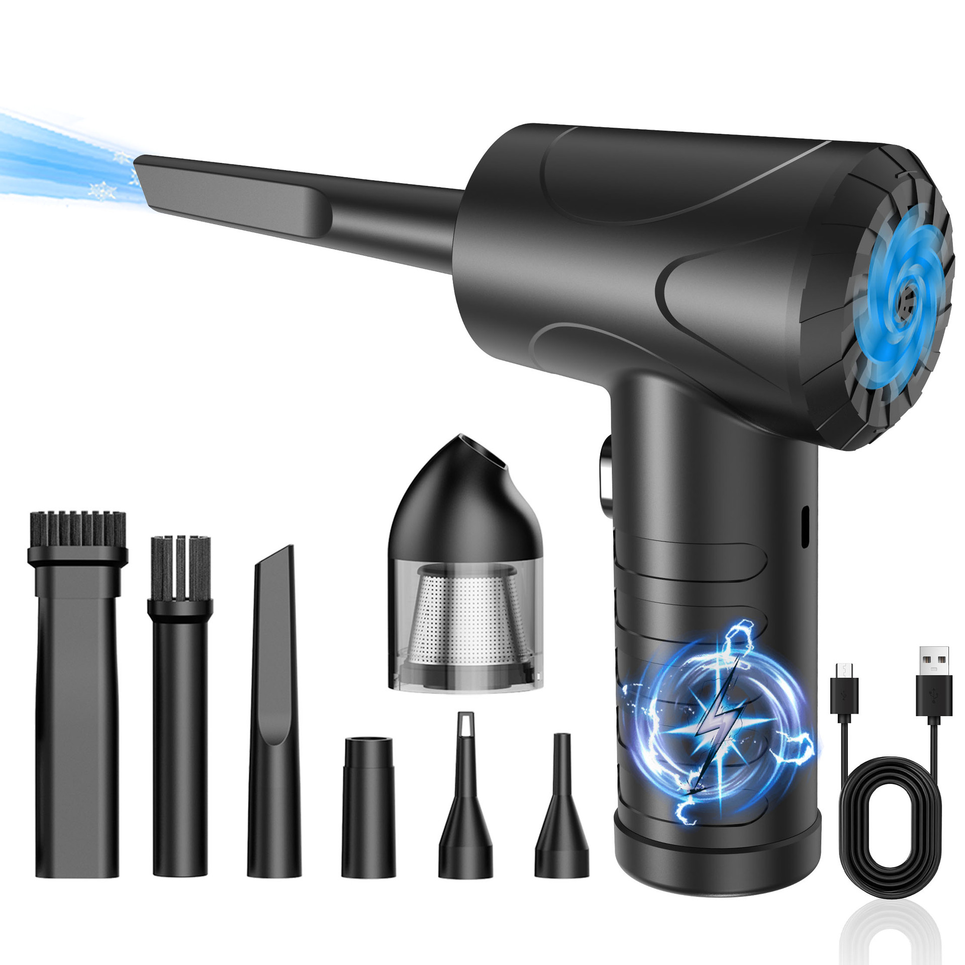 Nuevo coche inalámbrico colector de polvo portátil pistola de vacío de alta potencia de mano limpieza del hogar dos-en-uno soplador de polvo