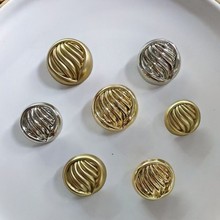 条纹小香风西服外套大衣金属纽扣针织衫毛衣扣子圆形配件装饰钮扣