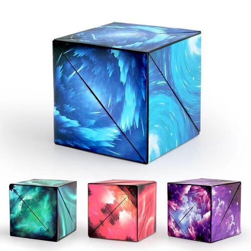 Three-dimensional geometric magnetic magic cube magnetic geometric three-dimensional building block decompression and decompression 3D toy deformation puzzle