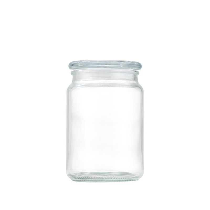 Tanque de almacenamiento de cabeza de hongo transparente redondo, tanque de almacenamiento de bocadillos sellado, tanque de almacenamiento de alimentos de cocina con tapa al por mayor