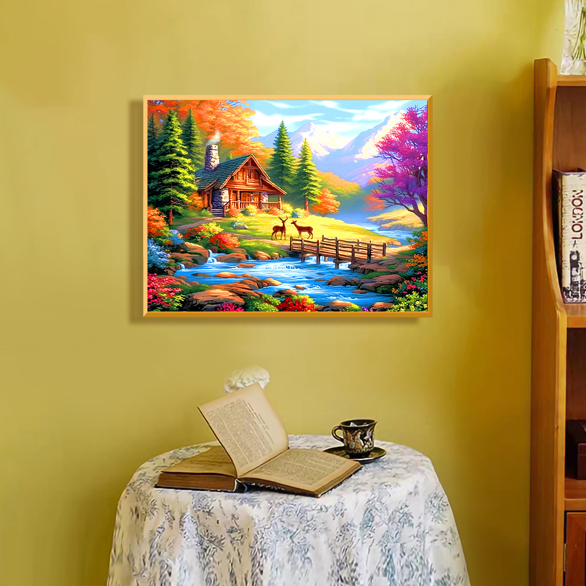 Amazon Hot Sale Forest Cottage Nuevo estilo hermoso fantasía bordado de cruz piezas DIY material paquete bordado image 2