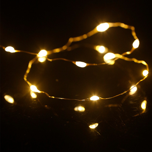 LED Copper Wire Light String Colorful Lights Fresh Flower Bouquet Decoration Gift Box Star Lights Christmas Lights Cake Starry Sky Small White Box