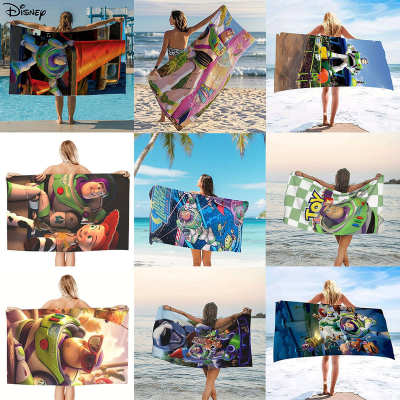 Buzz Lightyear Beach Towel Bath Towel Wholesale Microfiber Digital Printing Portable Quick-Drying Water Absorbent Amazon