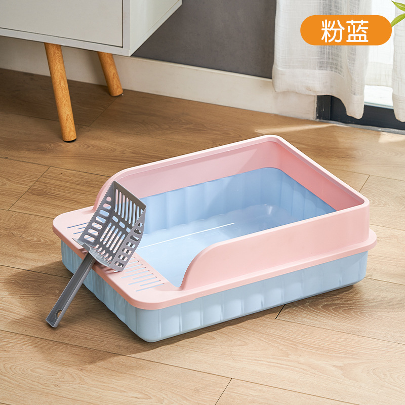 파란색 배경 파우더 커버