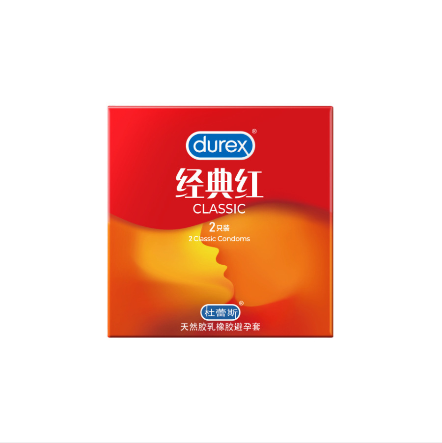 Durex nuevo producto clásico rojo 2 piezas condón super lubricante condón masculino productos de planificación familiar para adultos al por mayor image 5