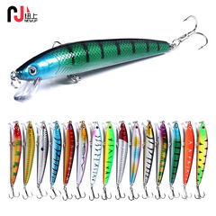 Cross-border Luya Bait Minnow Bait Floating Fishing Bait 10 Color Ribbon Ring Beads Bionic Bait Hard Bait Wholesale Bait
