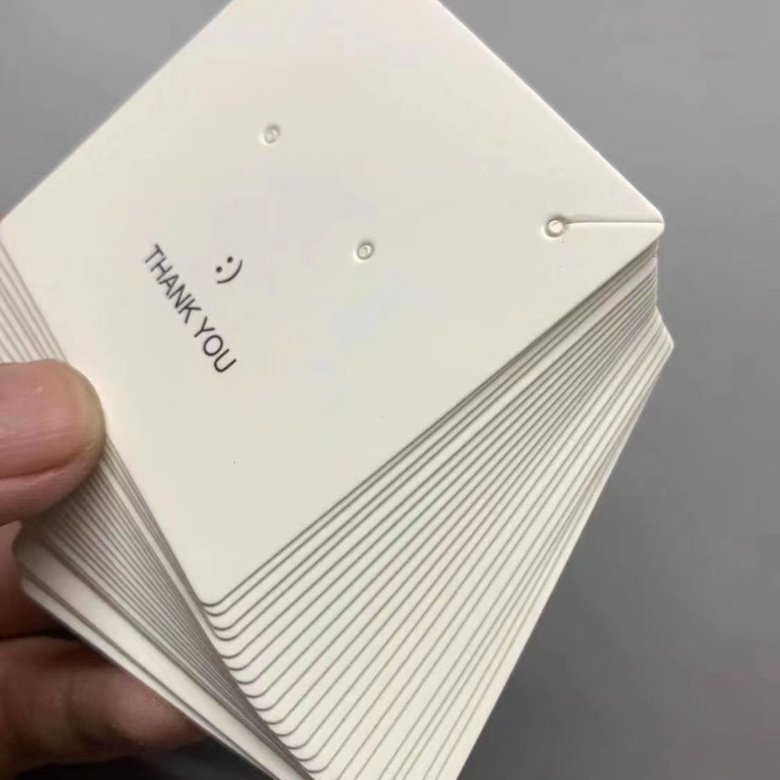 饰品卡纸标thankyou签珠宝卡头耳环项链卡片卡纸设计首饰吊牌制定