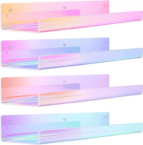 Spice Rack Wall-mounted Storage Rack No-drill Acrylic from Yomiego