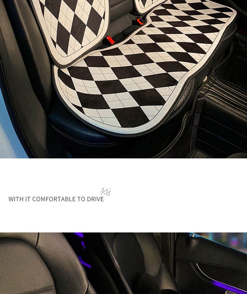 Retro Linen Car Seat Cushion, Summer Ventilated Silk Cotton Seat Cushion, Universal for All Seasons, Light Luxury and High-End Feel Seat Cover
