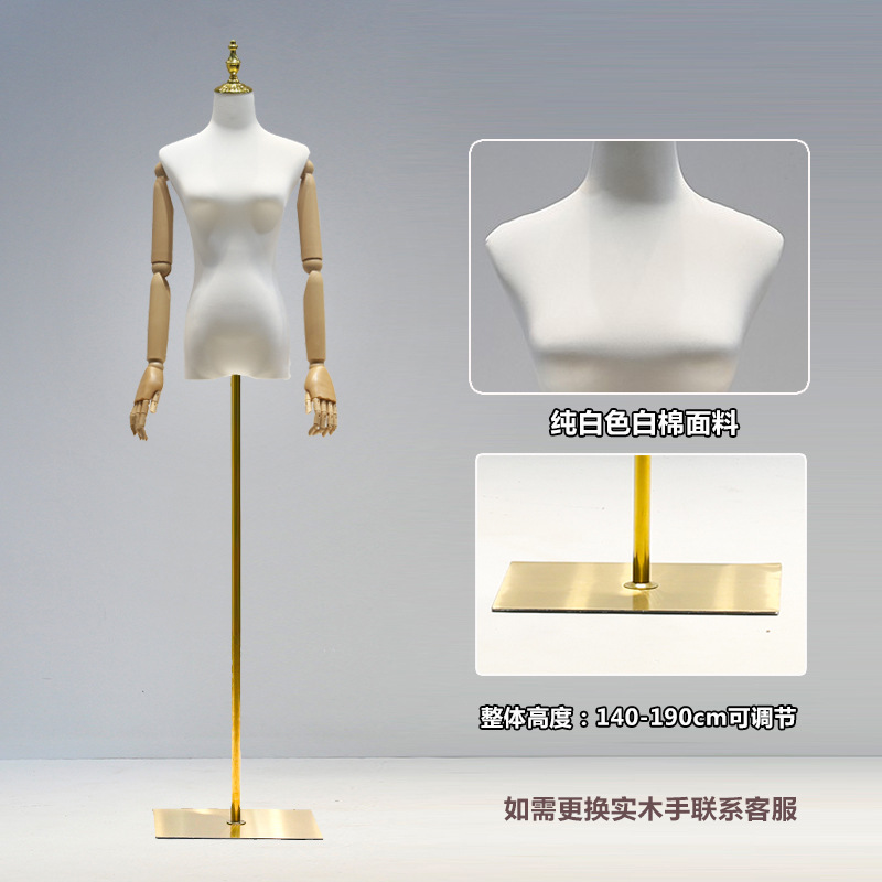 Mano de madera de algodón, fondo cuadrado de hierro dorado