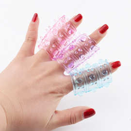 大颗粒毛毛虫 颗粒环阴茎套带刺毛毛虫手指套男用软胶锁精环