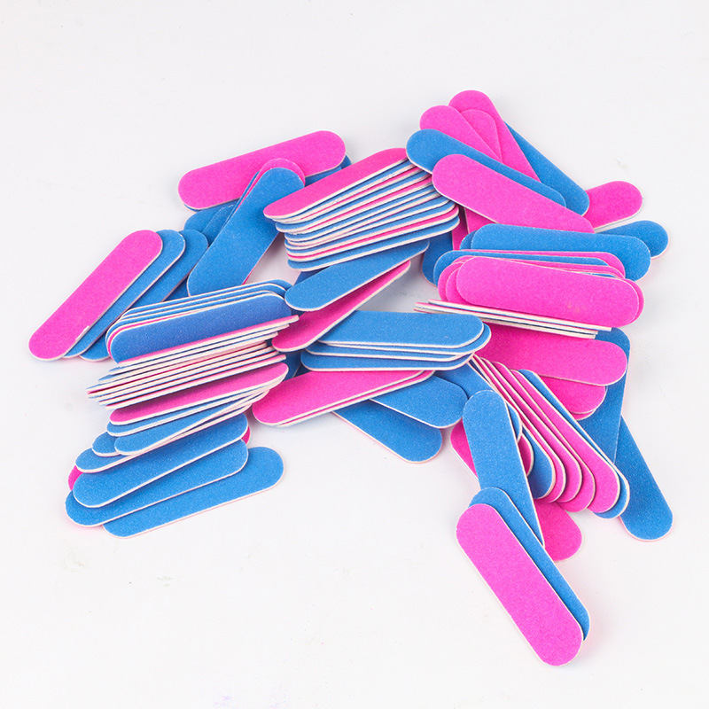 Wear Nail Tools Grinding Nail Surface Double-Sided Nail File Small Rub Disposable Nail File Mini Small Polishing Strip Sand Bar