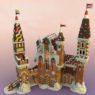 Moc-130576 Modular Magic Castle Winter Residence with Decoration 3971 Particle Count