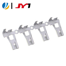 聚盈厂家直销铜镀锡0.4厚4.8弯头插簧10-12AWG高脚187旗型端子