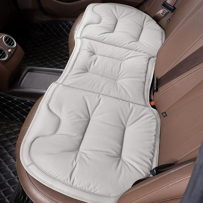 Seat cushion, seat cover car seven-piece set - rear-seat-cushion-off-whitebreathable-nappa-leather