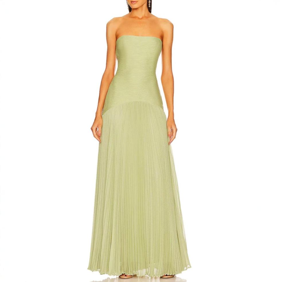 2023 European And American Women's Cross-Border Hot-Selling Fashion Casual Ribbed Strapless Dress RC3246_ecoleips.com