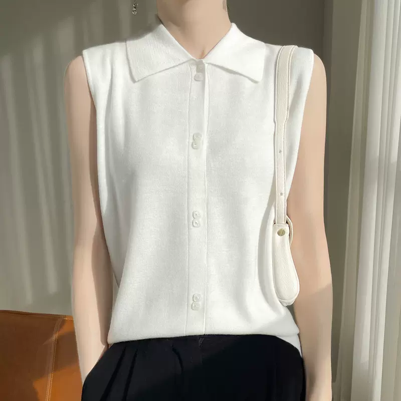 跨境2025夏季新款上衣衬衣背心女装马甲女服饰打底衫针织衫毛衣女