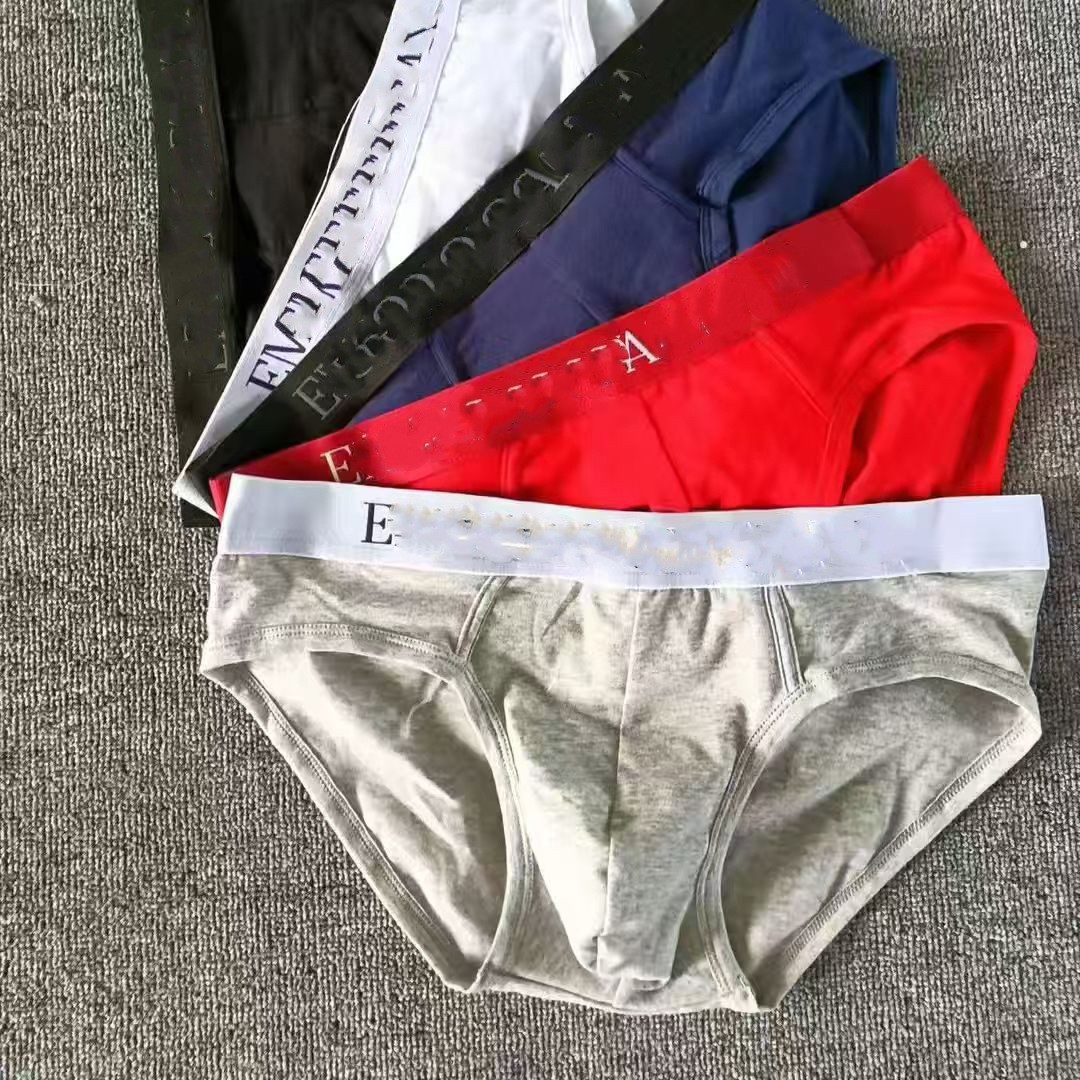 E Men's Underwear Cotton Briefs Breathable Pants