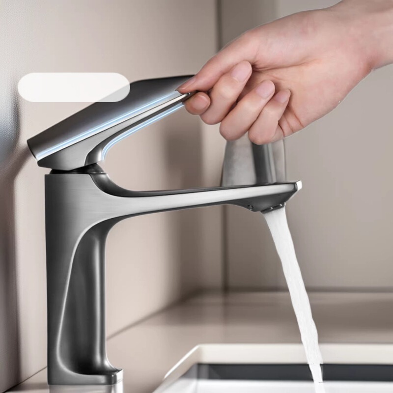 Manufacturer of Gunmetal Gray Faucets for Hot and Cold Water, Washbasins, Bathroom Sinks, Single-Hole, Export-Only Manufacturer of Gunmetal Gray Faucets for Hot and Cold Water, Washbasins, Bathroom Sinks, Single-Hole, Export-Only