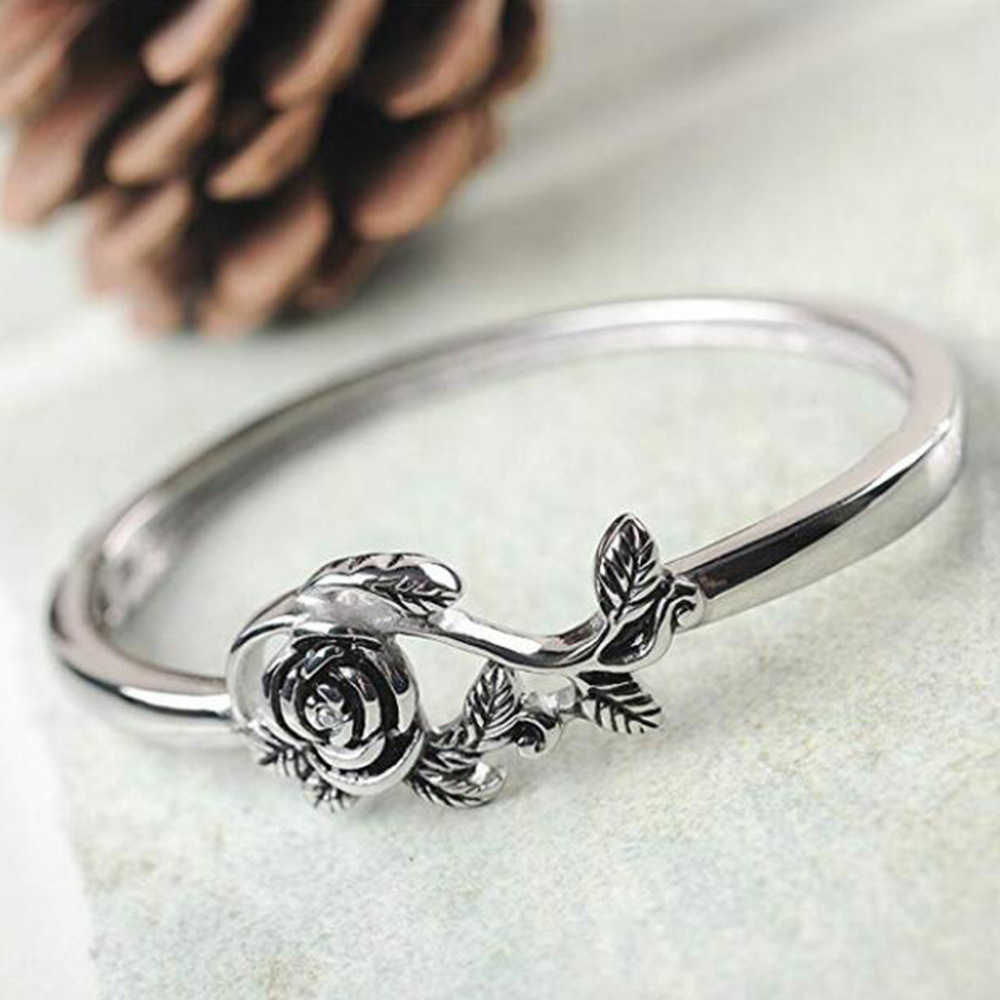 Sterling Silver Simple Style Flower Plating Rings display picture 3