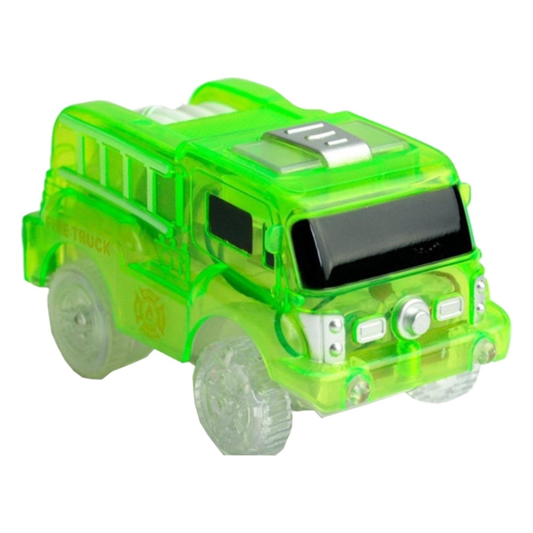 Eléctrico transparente 5-luz caramelo coche muñeca emisora de luz carril accesorios de juguete luz coche de policía ingeniería coche suministro transfronterizo