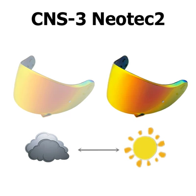 Dəbilqə (Kaska) aksesuarları Lens Fitting CNS-3 - neotec2-aurora-red-turns-deep-red