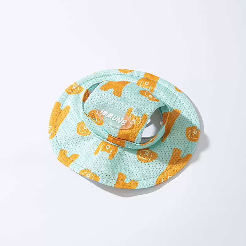 2025年新款宠物帽子春夏季透气防晒遮阳帽泰迪比熊小狗狗渔夫帽子