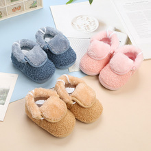 新生嬰兒鞋子軟底防掉滑寶寶棉鞋秋冬款3-6個月不掉跟加絨 0-1歲