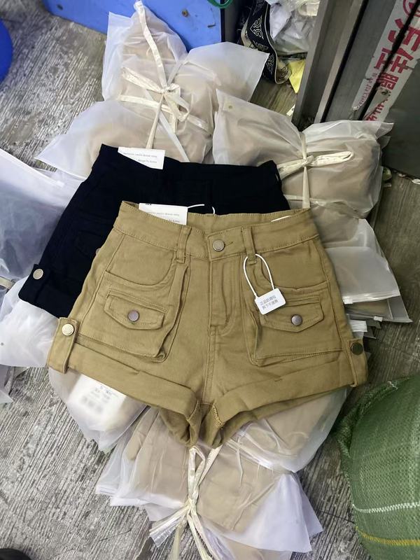 韩魅儿工装裤短裤女夏季新款韩版高腰显瘦设计感包臀裙短裤5825|undefined