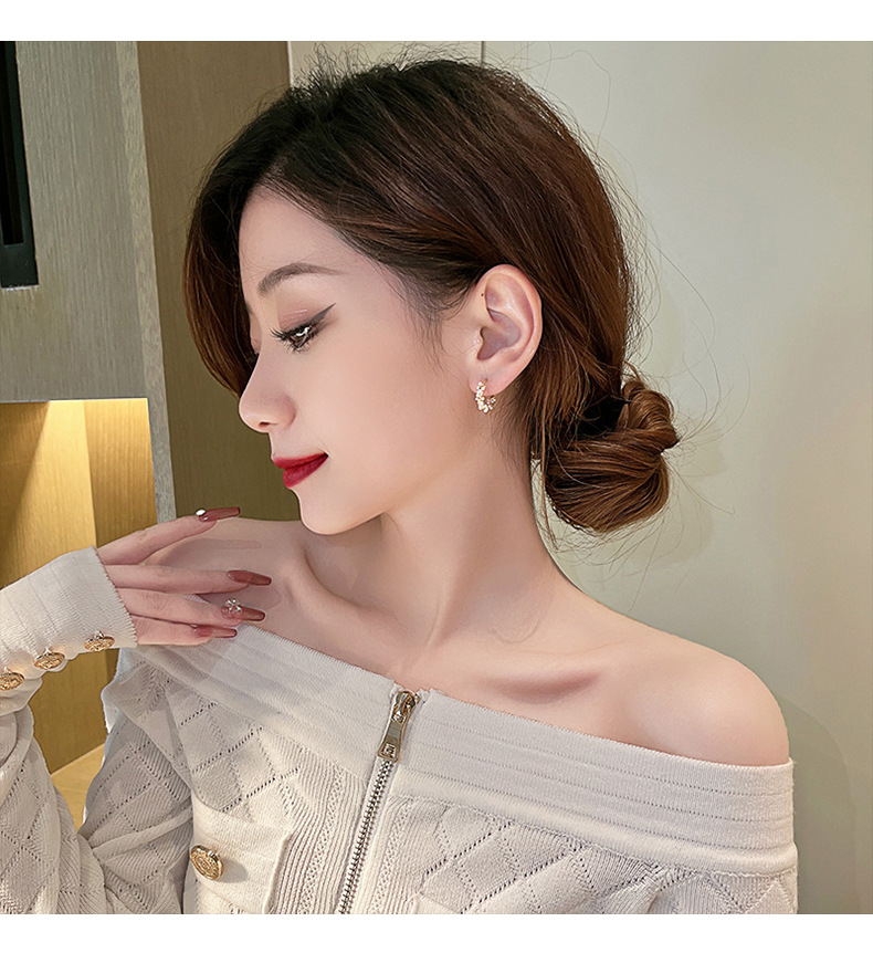 Daily Occasion 1 Pair Fashion Geometric Plating Alloy Artificial Pearls Earrings