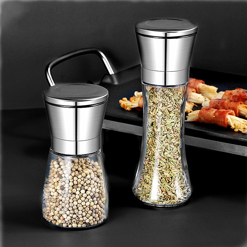 Acero inoxidable 304 molinillo de pimienta negro manual de hogar pimienta de sésamo negro molienda condimento botella gadget