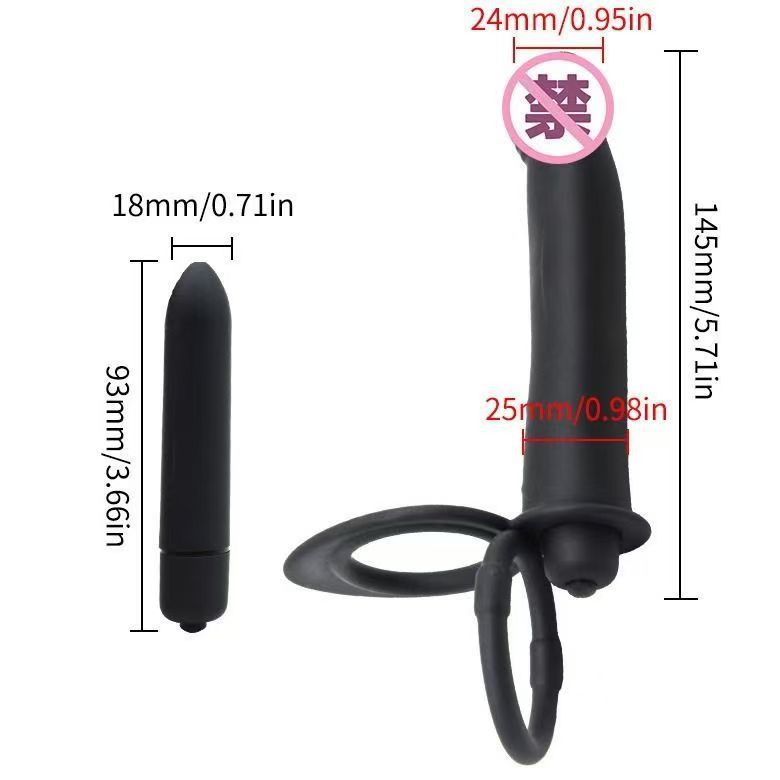 Dual-Ring Silicone Wearable Anal Plug with Remote-Controlled Vibrating Lock Ring — detail image 2