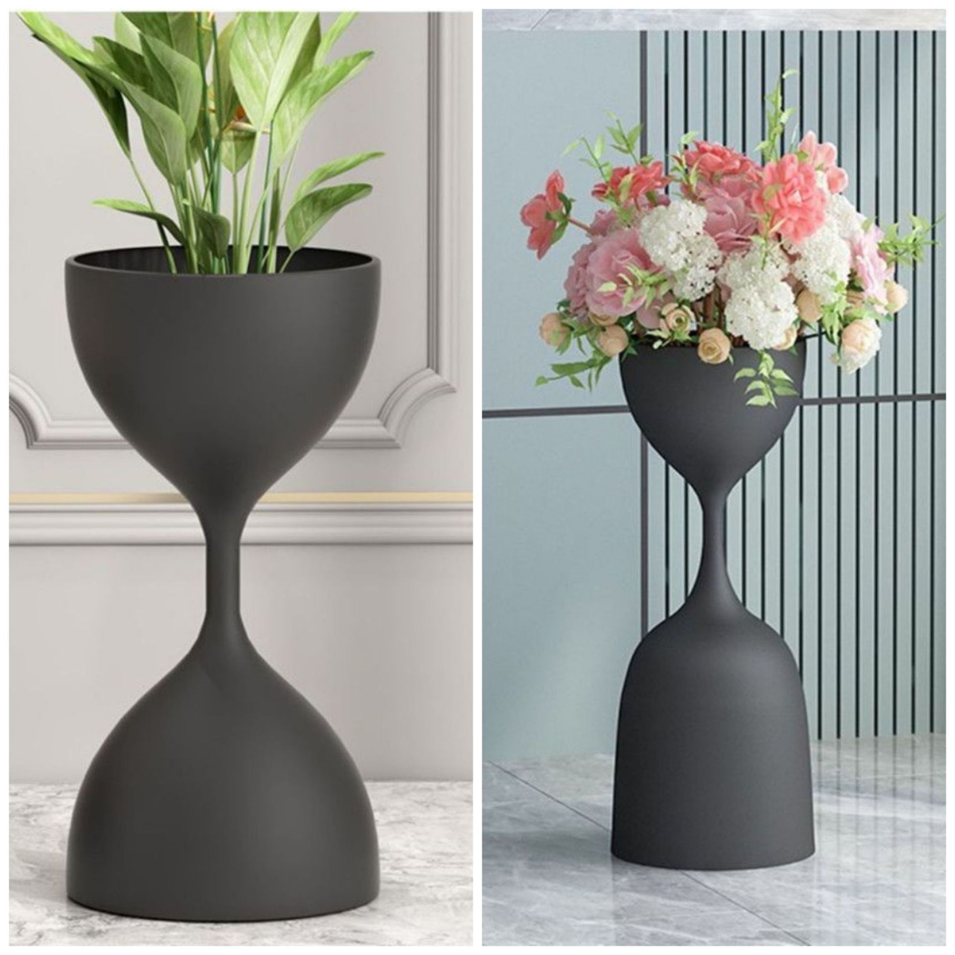 A complete set in black, excluding floral embellishments
