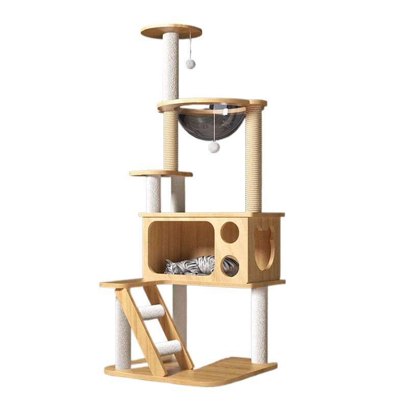 Cat climbing tree Space Capsule — multi-level cat rack with nest & jumping platforms, 1 kg