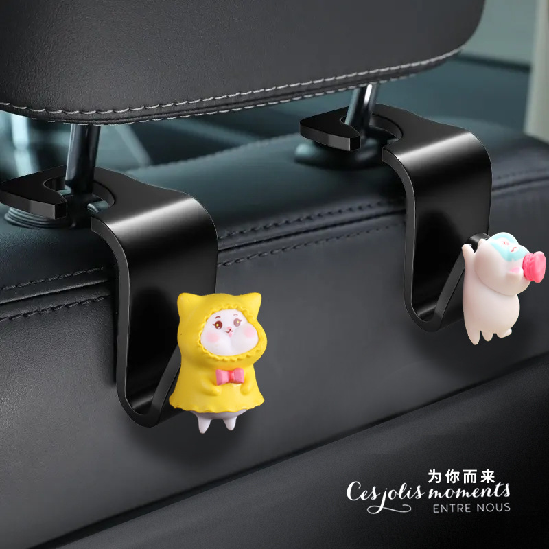 Gancho de coche de anime tridimensional de dibujos animados gancho de coche gancho de asiento multifuncional asiento lindo de dibujos animados para niñas