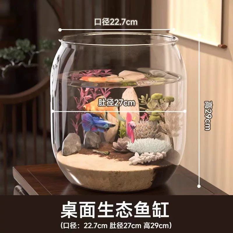 Plastic turtle breeding cylinder micro -landscape hood living room transparent lid lizard lizard climbing cylinder
